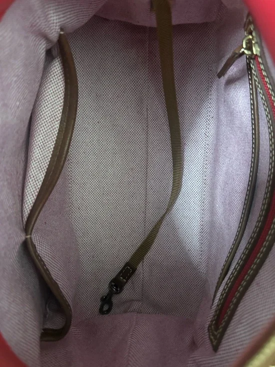 Dooney & Bourke Florentine Leather Tasseled Satchel Bag - Picture 9 of 14